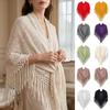 Cloak Knitted Triangle Scarf Cape Fart Curtain Simple Hollow Out Scarves  Female