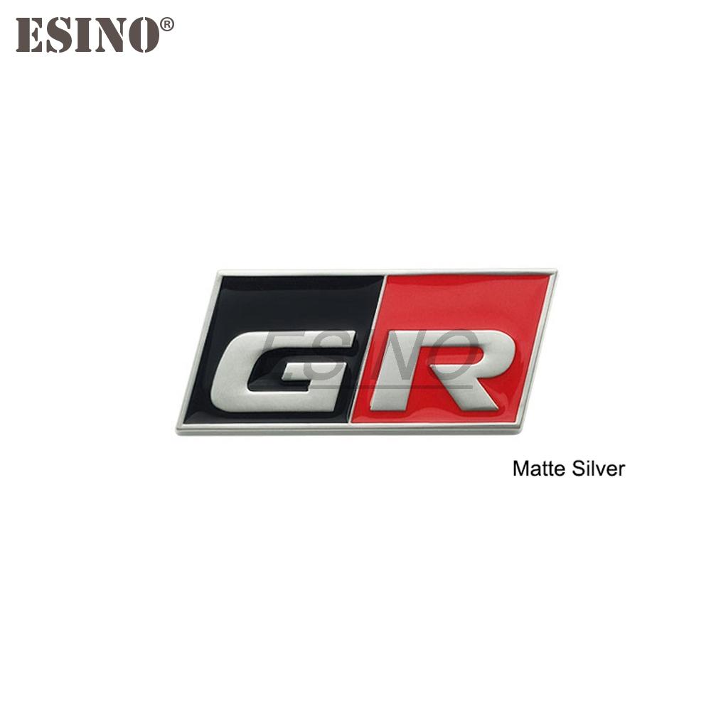 gjcr7 Car Styling Gazoo Racing GR GR MN 3D Car Zinc Alloy Badge Adhensive Metal Emblem Decal for Toyota Supra AE86 GT86