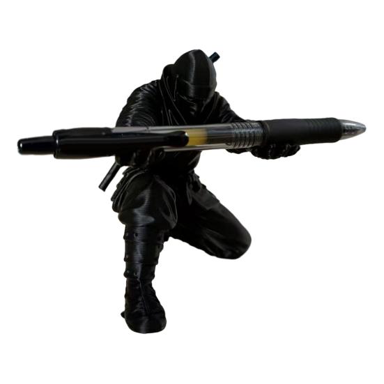 3D-печатный держатель для ручек Рыцарь Самурай Декор для стола PLA Скульптура Воина Органайзер для Офиса Дома Уникальный Художественный Подарок для Профессионалов Коллекционеров