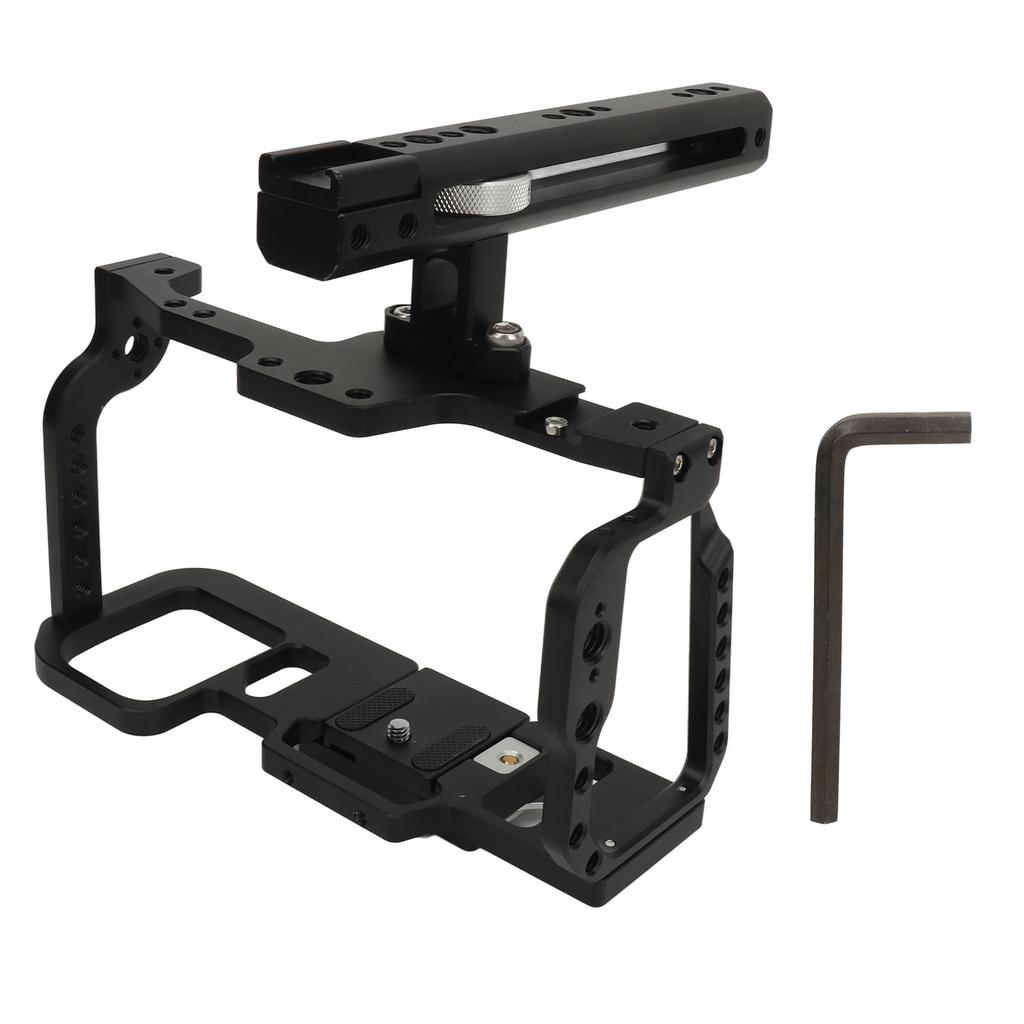 Professional Camera Cage Aluminum Alloy Camera Cage DSLR Camera Cage with Top Handle for BMPCC 4K