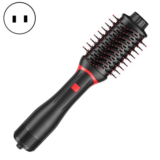 2-в-1 фен-щетка с отрицательными ионами, керамический титановый цилиндр, фен для защиты от вьющихся волос, выпрямитель для волос с горячим воздухом, инструмент для женщин и девочек