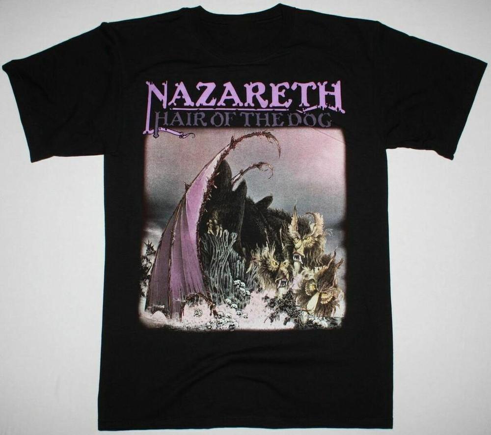 Мужская футболка Nazareth Hair of the Dog Черный Хлопок Все Размеры Унисекс Футболка