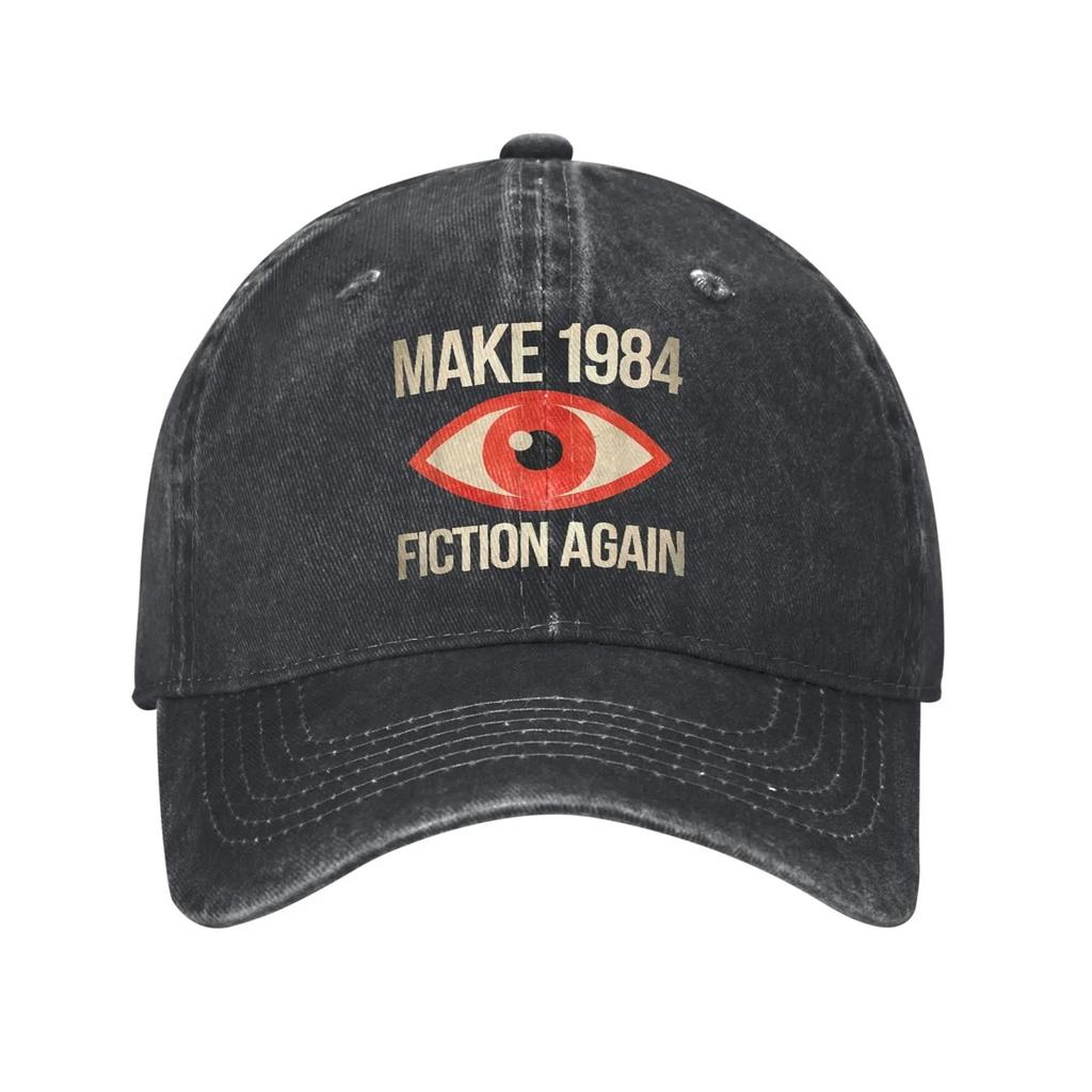 Винтажная бейсболка 1984 Make Orwell Fiction Again для мужчин и женщин, потертая джинсовая кепка от солнца, антиутопический мир, уличные регулируемые шляпы