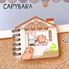 Creative Funny Capybara Hollow Coil Notebook Portable Mini Paper Memo Pad Diary Journal Book Students Stationery School Supplies