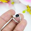 Natural Black Onex Gemstone 925 Solid Sterling Silver Jewelry Ring Size 10 h4I95