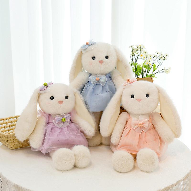 Очаровательная плюшевая игрушка Принцесса Зайчик в милой одежде, идеально подходит для детей и в качестве подарка