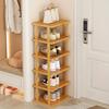 Multifunctional 6 Layers Shoes Rack Bamboo Shoe Cabinets Stackable Stand Shoes Storage Shelf Organizer For Entryway Livingroom