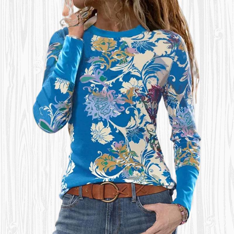 Женские осенние топы, свободная футболка с рисунком кота в стиле ретро, ​​повседневная футболка с длинными рукавами, топ, блузка