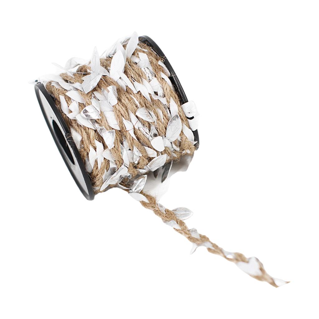 Натуральный шпагат 32,8 фута Искусственная лоза Лист Веревка Джутовая веревка для подвешивания Упаковка Свадебное украшение Садоводство