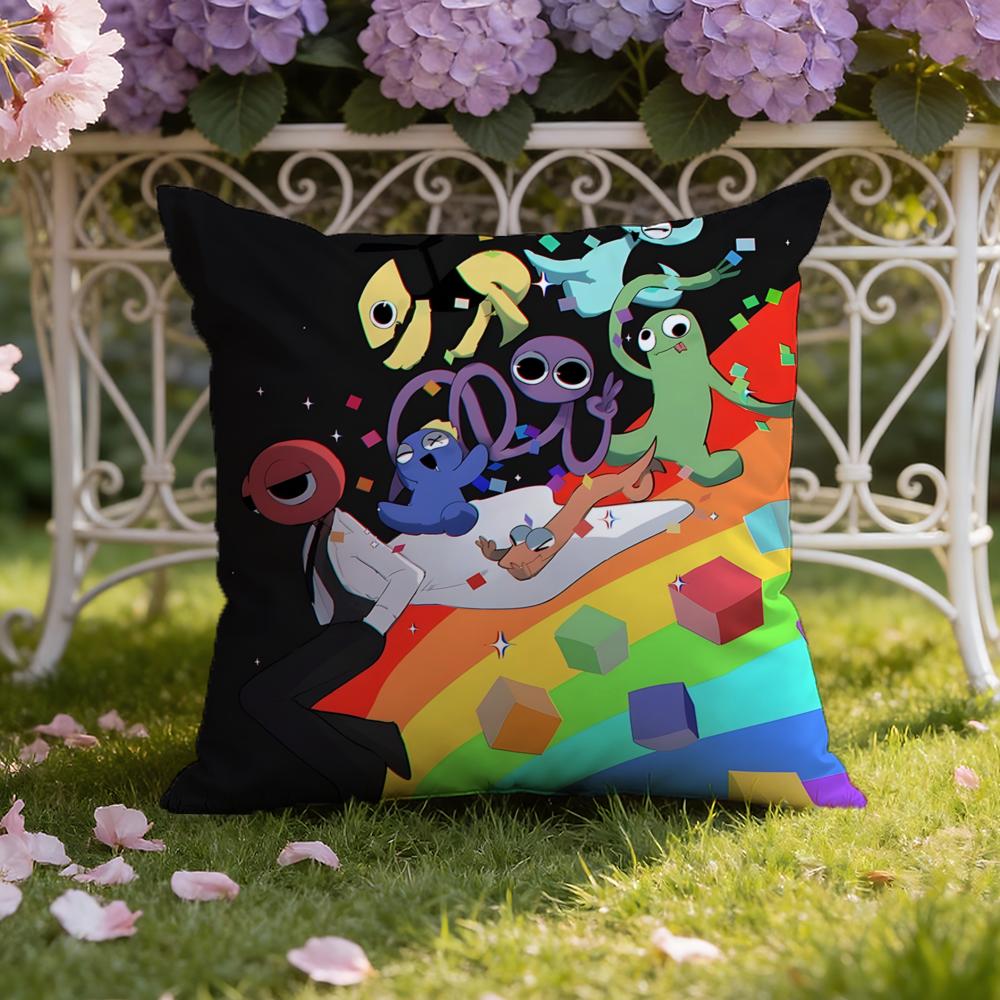 Аниме R-Rainbow F-Friends мультфильм Наволочка для дома и автомобиля Двухсторонний чехол на подушку: Двусторонняя конструкция для максимального комфорта