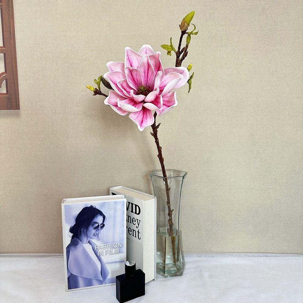 Искусственная ветка магнолии, Искусственные цветы орхидеи с эффектом реального прикосновения, Декор для сада на открытом воздухе