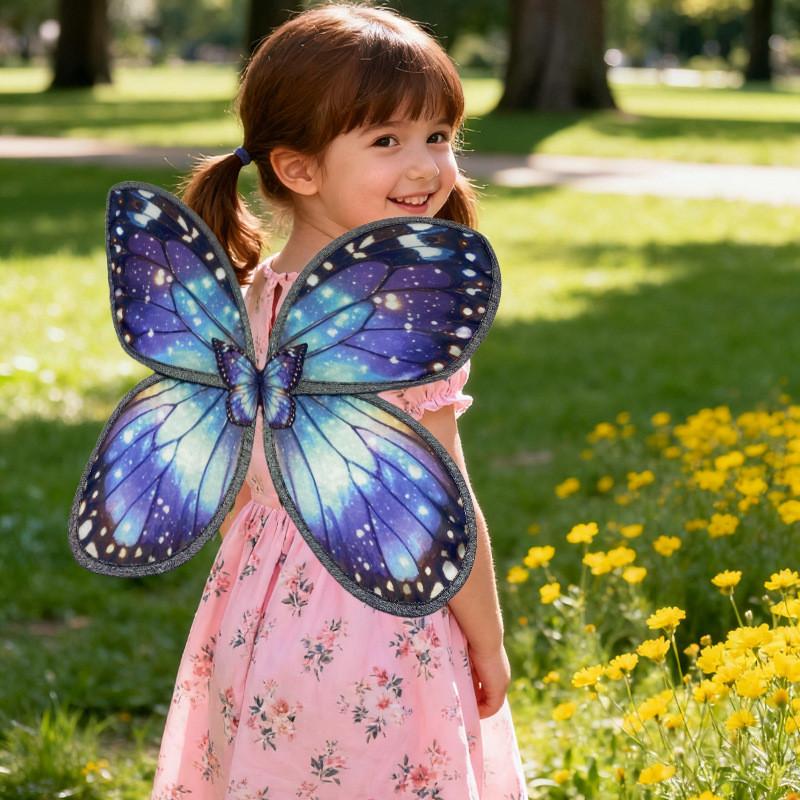 Детские крылья феи, аксессуар для костюма для косплей-мероприятий на Хэллоуин и Рождество