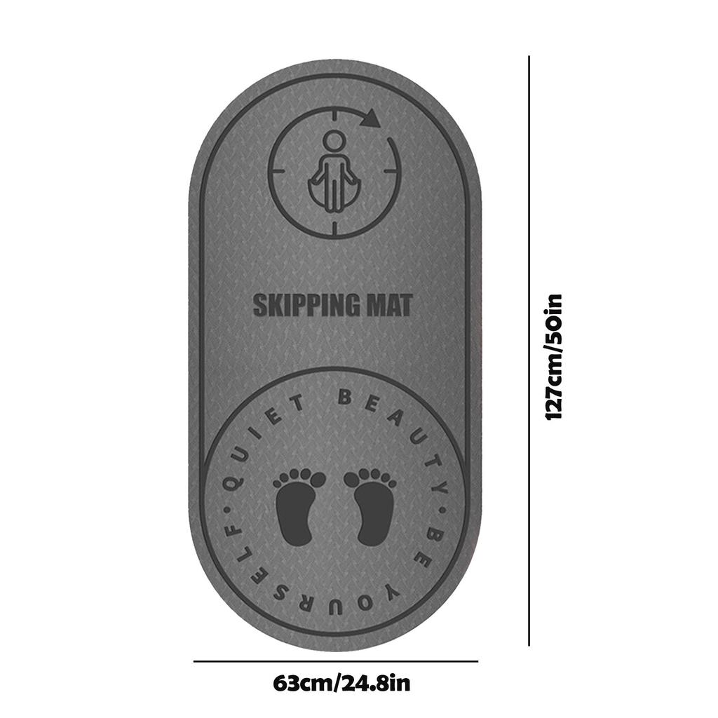 Коврик для йоги 8 мм, коврик для прыжков со скакалкой, бесшумный пол, тпе, скакалка, оборудование для тренировок на полу