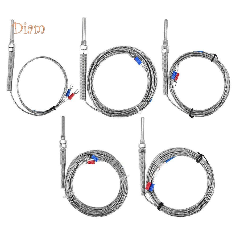 Промышленный датчик температуры термопары типа К с зондом 30 мм и резьбой М8, нержавеющая сталь, различные длины кабеля