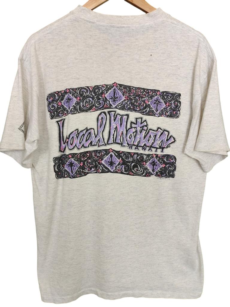 Vintage 90s Local Motion Hawaii Surfing Tee: Koala Art, Size L