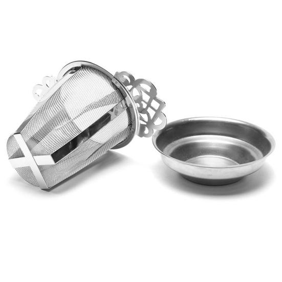 Фильтр для слива чая, заварочный фильтр из нержавеющей стали, мелкая сетка, крышка корзины большой емкости, двойной функциональный кофейный фильтр для чайных кружек, чайников, чашек