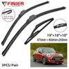 3 шт. щетки стеклоочистителя для MINI Mini One Cooper SD Hatch F55 F56 2013-2019 19 "18" 10 "подходят для переднего лобового стекла, щетки для окон, резак, аксессуары