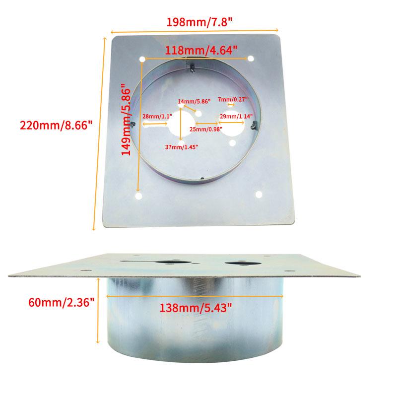 Дизельный стояночный обогреватель, монтажный кронштейн, напольная пластина, револьверная головка из нержавеющей стали, плоская глубина 30/40/60 мм для Eberspacher Webasto