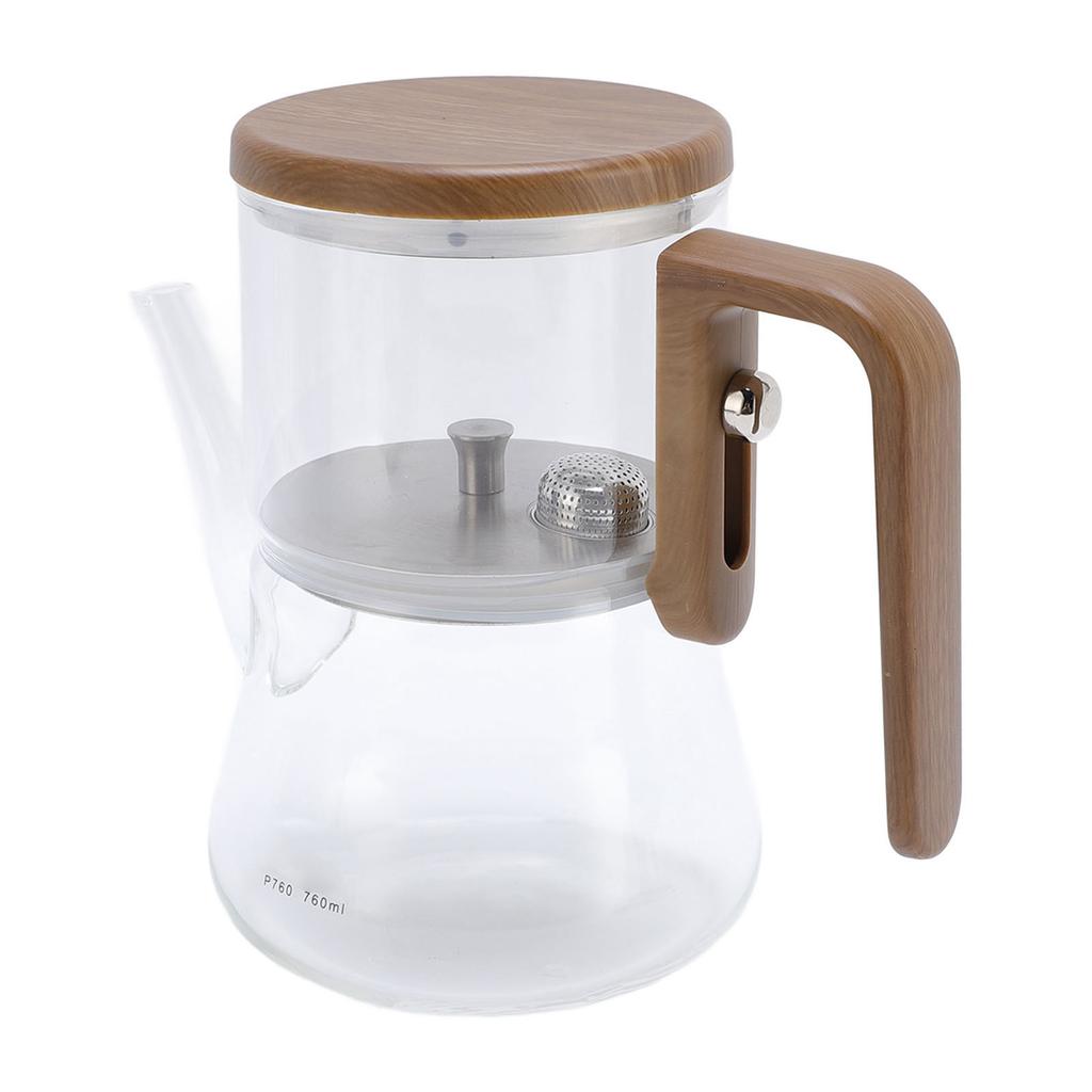 760 мл Магнитный стеклянный чайник для разделения воды Прозрачный чайник с ситечком и ручкой против ожогов