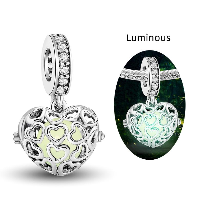 Оригинальные медные шармы-бусины, светящийся люминесцентный кулон в виде пчелы, светлячка, бабочки для браслета, шарма, DIY ювелирных изделий