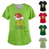 Плюс Размер Печатный Рабочий Униформа Топы Для Женщин Крест V-образный вырез Печати Короткий Рукав Забавные Футболки Рабочая Одежда Футболка С Карманами