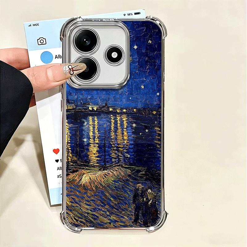 Эстетика масляной живописи Ван Гога Покрытие Чехол для телефона Для Xiaomi Poco X5 X6 X7 X8 Pro Max F8 Ultra F7 M8 M7 M5S Redmi 15C 15 14C 1