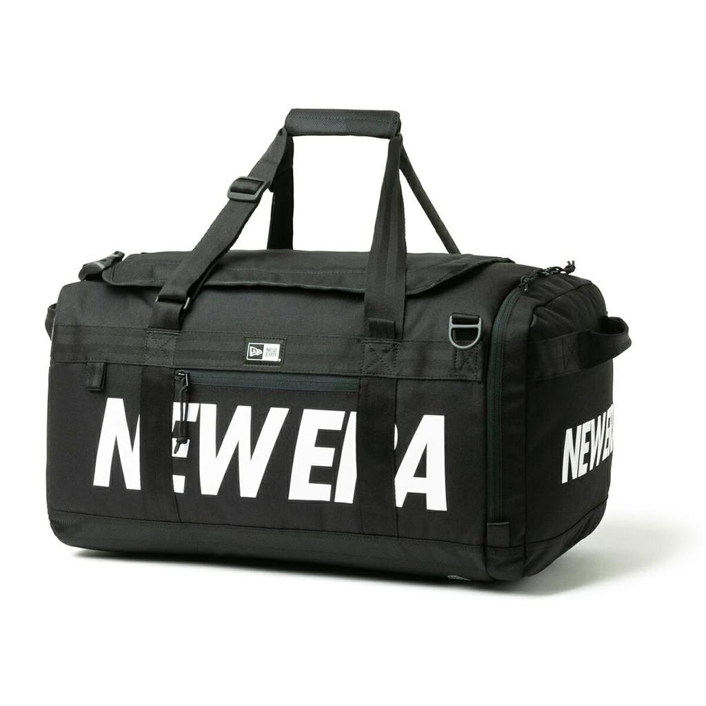 New Era Backpack Duffel Bag Logo FREE CLUB DUFFLE BAG BLK NELOGO WHI 251 Black/Side