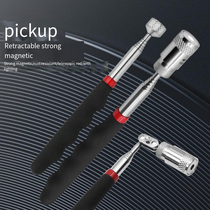 1шт телескопический подборщик со светодиодной подсветкой магнитный присоска железный присоска 0 металлических деталей магнитный присоска инструмент телескопический подборщик