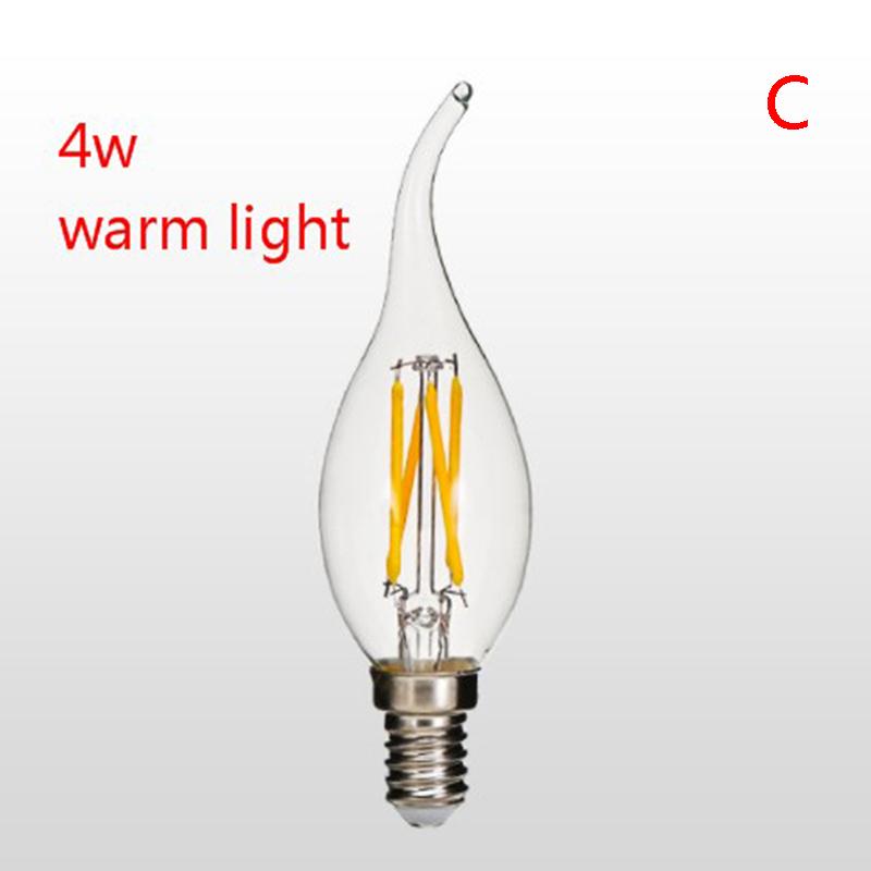 E14 4W ретро Эдисон светодиодная лампа накаливания лампа Ac180-240V стеклянная лампочка новая
