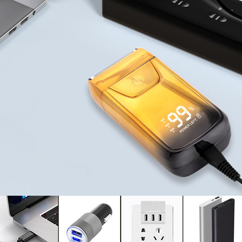 Электрическая бритва-триммер для волос с сеткой для мужчин, двойная плавающая головка, светодиодный дисплей, для гладкого бритья, перезаряжаемый сетчатый триммер для волос HT 918