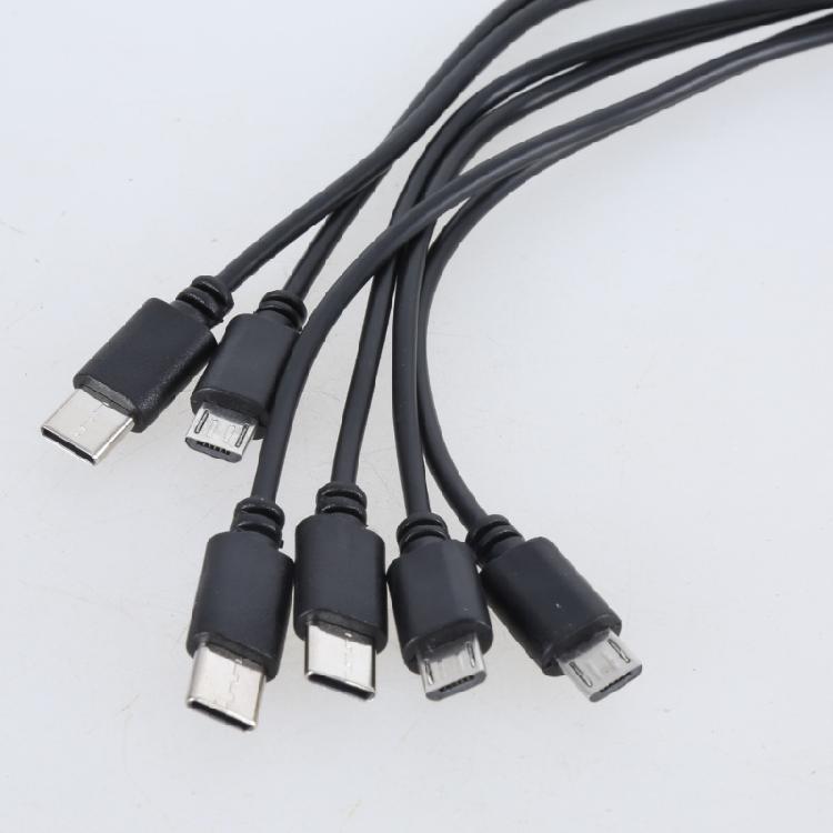 Эффективный USB-кабель для зарядки, шнур питания с разъемами USB 5Pin и Type C для одновременной зарядки шести устройств