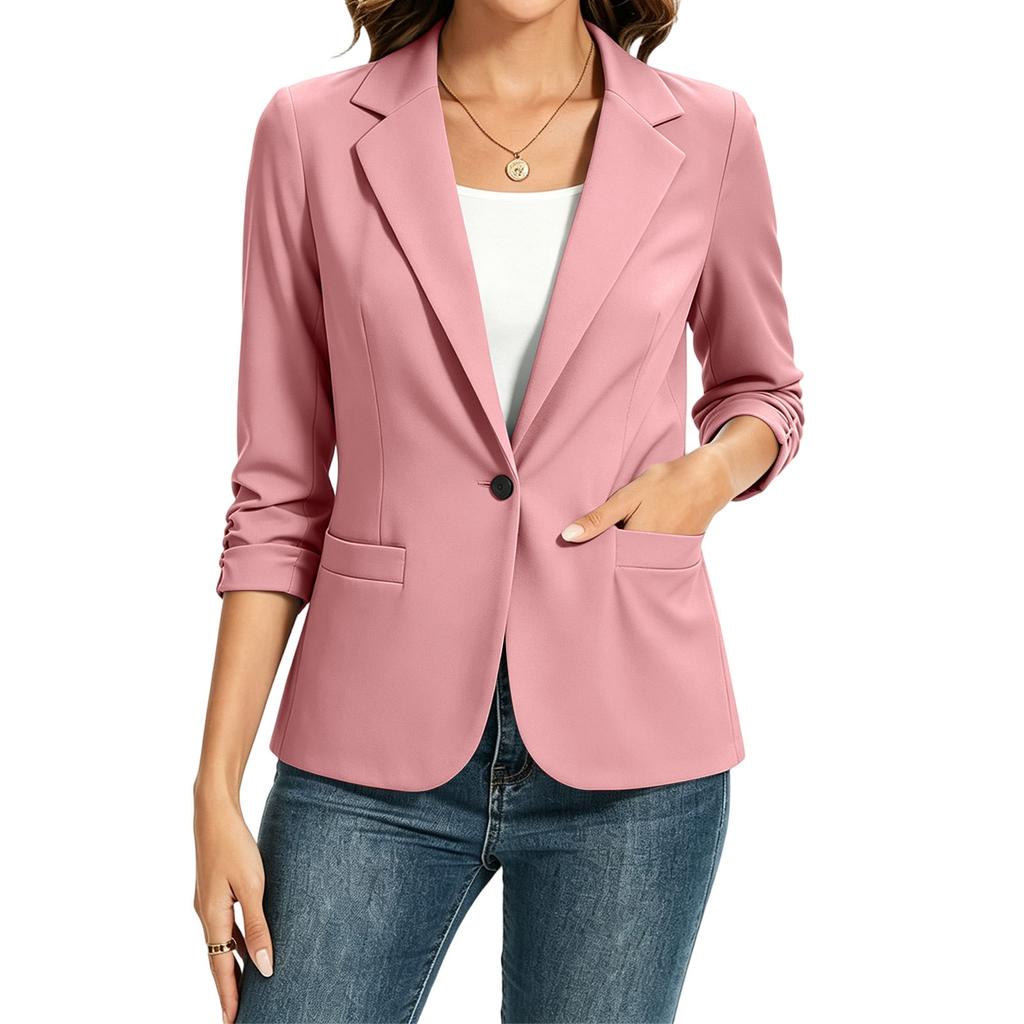 Женская цветная приталенная куртка для стиля business casual