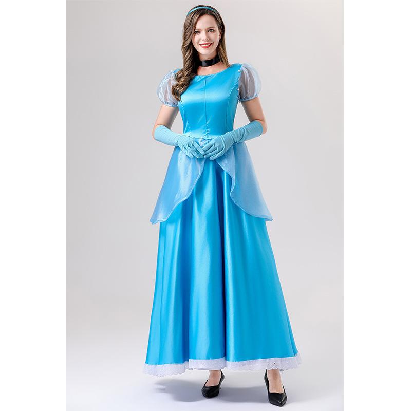 Cosplay Cinderella Sandy Princess Dress Cinderella Stage Costume Cosplay Blue Woman