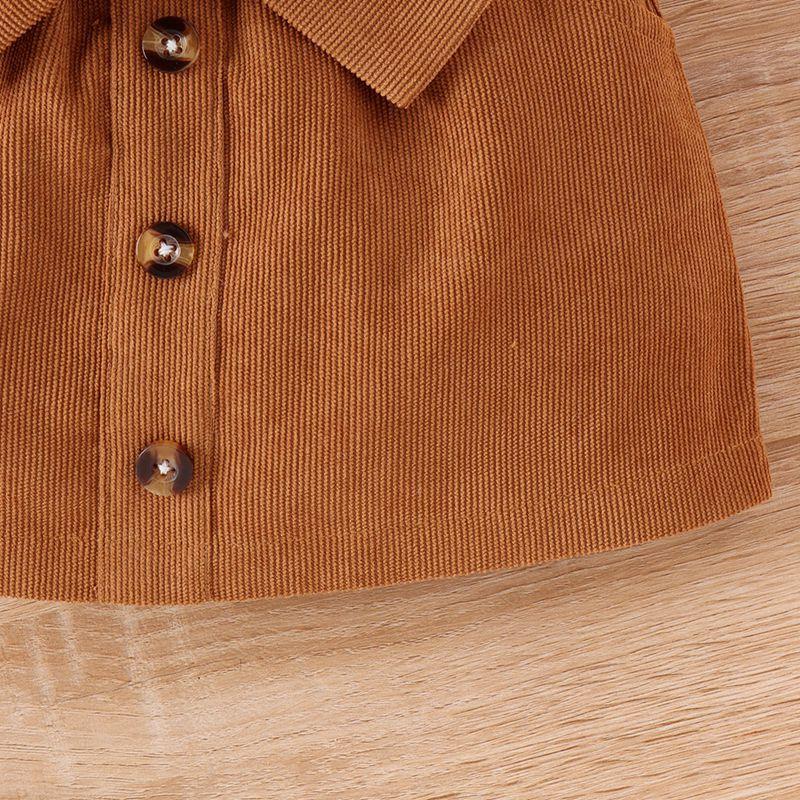 Комплект из пуловера и юбки для маленьких девочек, топ с длинными рукавами, короткая юбка, комплект одежды из двух предметов для младенцев