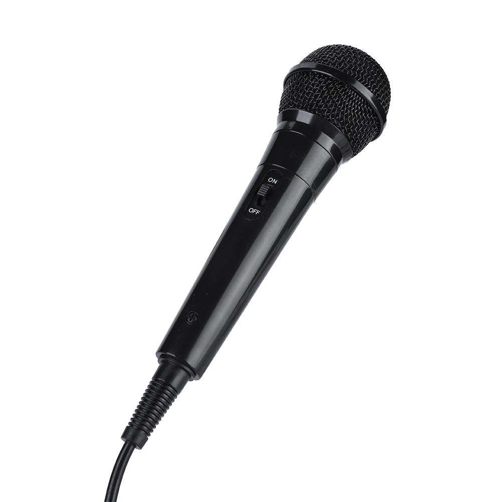 Portable Handheld Moving-coil Wired Dynamic Microphone Clear Voice For Karaoke (Black)