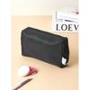 Daiso Square Label Pouch Black