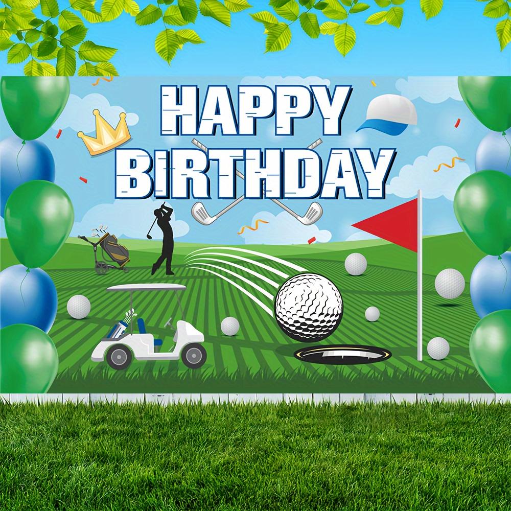 Theme Birthday Party Banner - 70.8in x 43.3in Durable Backdrop For Cake Photo Booth Decor