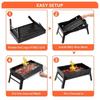 1Pcs Folding Portable Barbecue Charcoal Grill Stainless Steel Small Mini BBQ Tool Kits for Outdoor Cooking Camping Picnics Beach