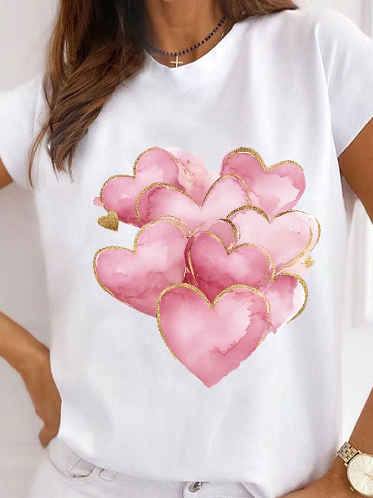 (Азиатский размер) звездный тренд милый симпатичный Женская Повседневная Футболка Футболка Топ Мода С принтом Леди Женский Графический Футболки с коротким рукавом Одежда