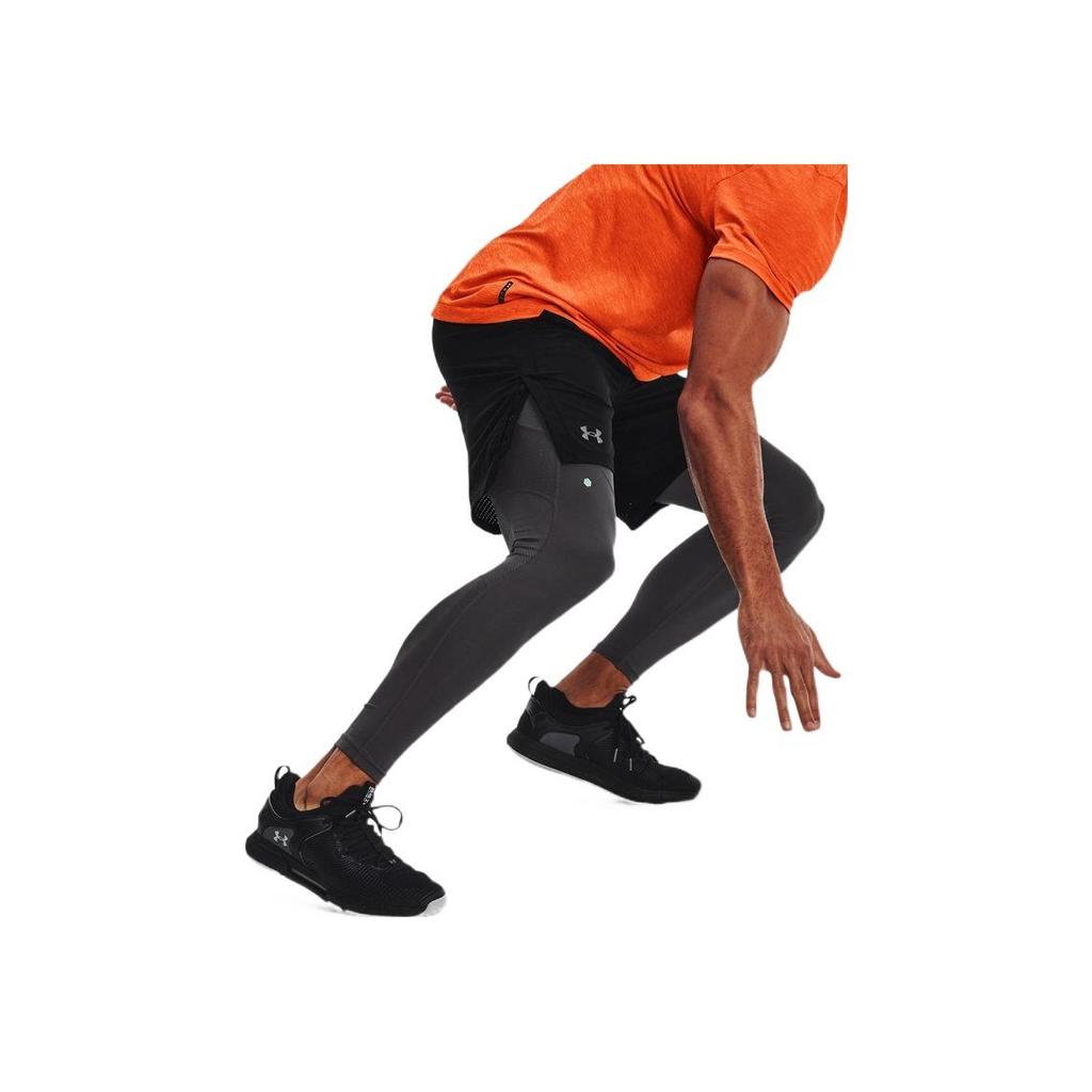 Under Armour Тканые тренировочные спортивные повседневные шорты с сплошным логотипом, мужские, черные 1370384-001