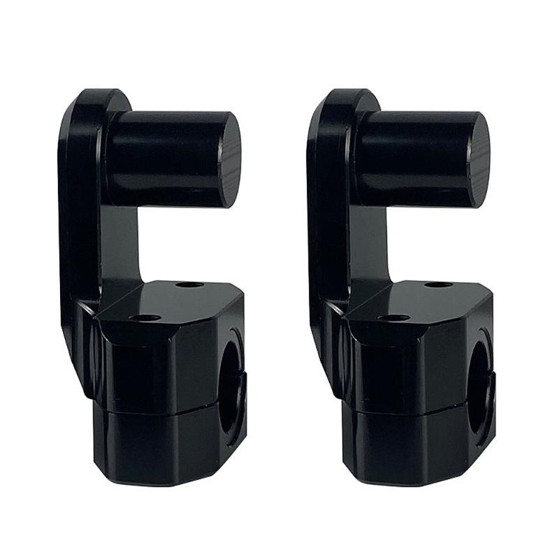 1 Pair Motorcycle Pivoting HandlebarRiser Aluminum Clamps for 22mm 25mm Handlebars Modified Accessories Black