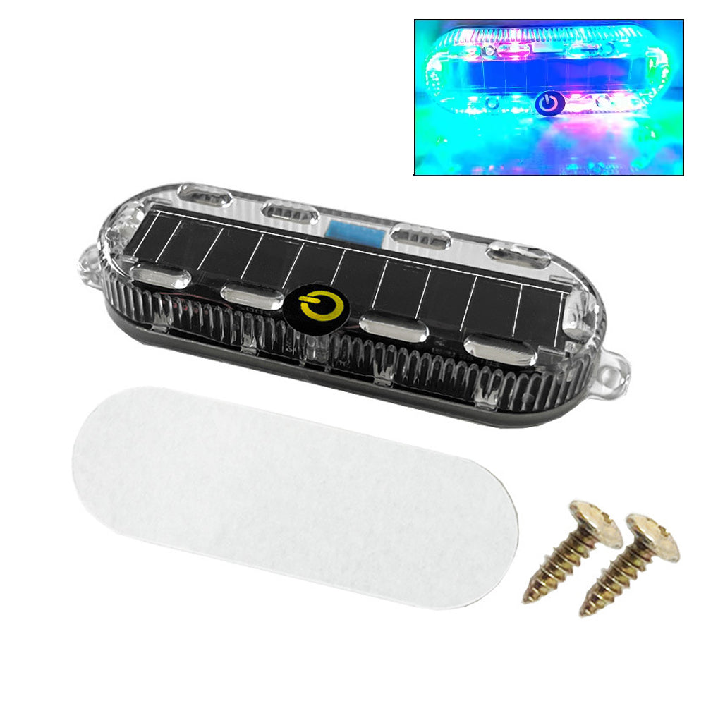 Светодиодный предупреждающий фонарь на солнечной энергии для мотоцикла, задний фонарь для ночной езды, противотуманный стробоскоп для мотоцикла, электрического велосипеда