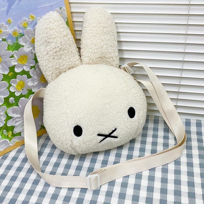 Cute Miffy Plush Backpack Girl Shoulder Crossbody Mobile Phone Storage Bag Children's Toy Home Decoration Gift