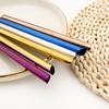 Straight Straw with Brush Tubes Reusable Metal Straw 304 Stainless Steel Drinking Straws Large 12mm Bubble Tea Milkshake Straw