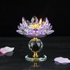 Crystal Lotus Flower Candle Holder – Feng Shui Glass Tealight Stand for Home Decor