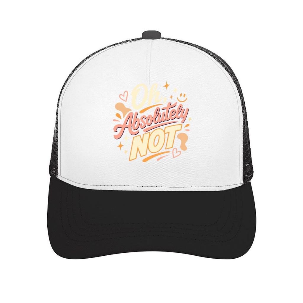 Playful Retro Sarcastic Quote Letter Mesh Baseball Cap Casual Hat Outdoor For Womens Unisex FeUnisex