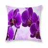 Цветная квадратная наволочка из полиэстера с цветком орхидеи из персиковой кожи, наволочка на скрытой молнии, 45x45 см, домашний декор для гостиной