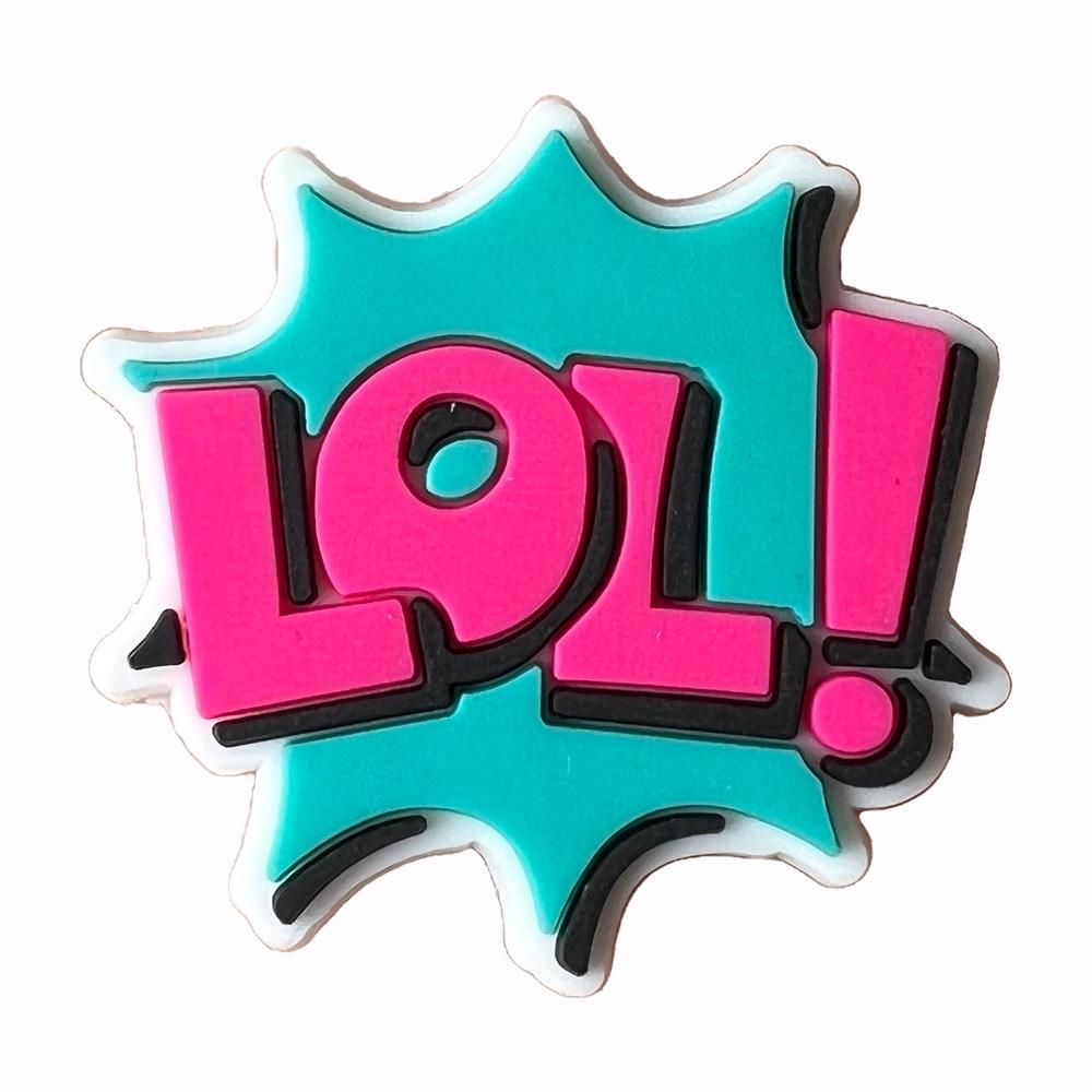 Серия фраз с буквами Мультяшные украшения для обуви-сабо: Милые ПВХ цветы и пряжки