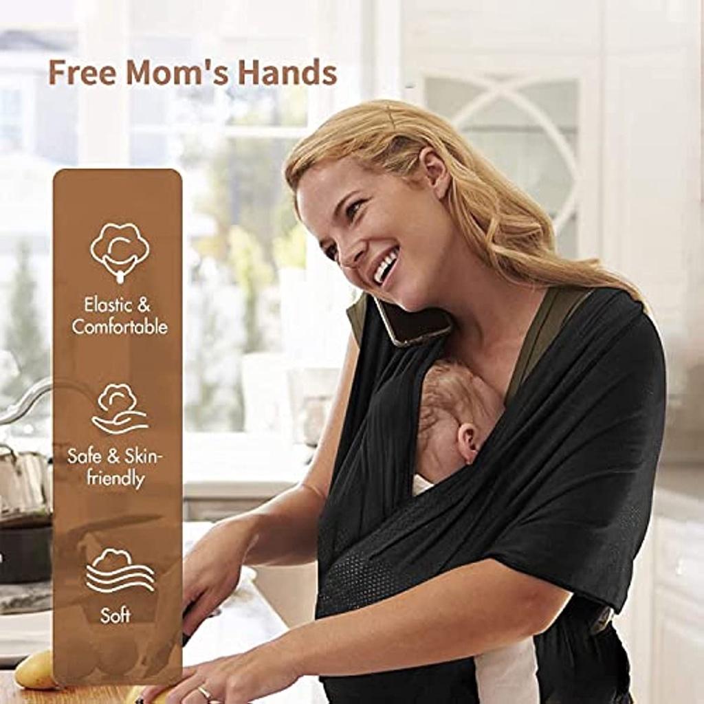 Держатель-тоут Эргономичный Легко надевается Мягкая легкая дышащая сетка Идеально подходит для новорожденных весом до 18 кг Длина 5 м С сумкой для переноски