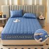 Quilted Six Sides Mattress Cover with Zipper Thicken Cotton Fitted Sheet Soft Breathable Mattress Encasement Bedding Protector